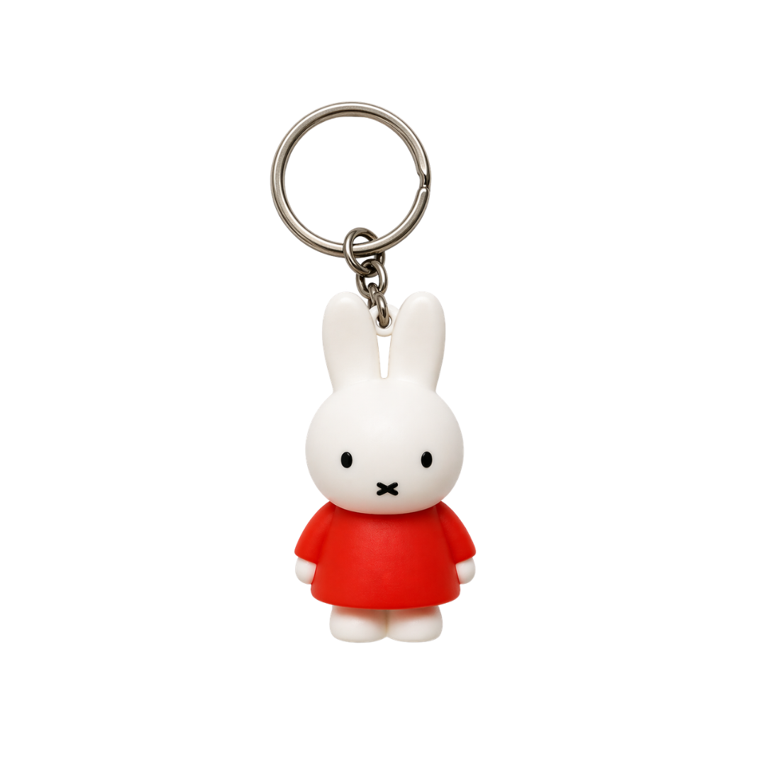 Miffy Classic Keyring – Red – 6cm Kids Character Keychain